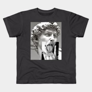 Rock with David by Michalengelo Kids T-Shirt